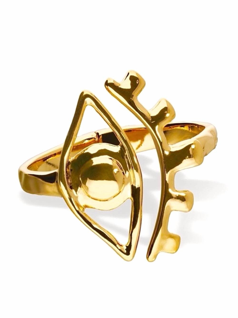 UNO de 50 Gold Eye Bangle Bracelet